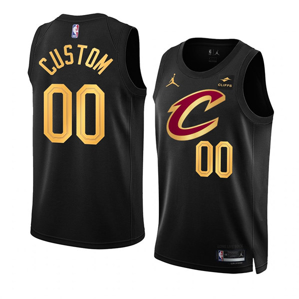 Men's Cleveland Cavaliers Active Player Custom 2022/23 Black Statement Edition Stitched Basketball Jersey